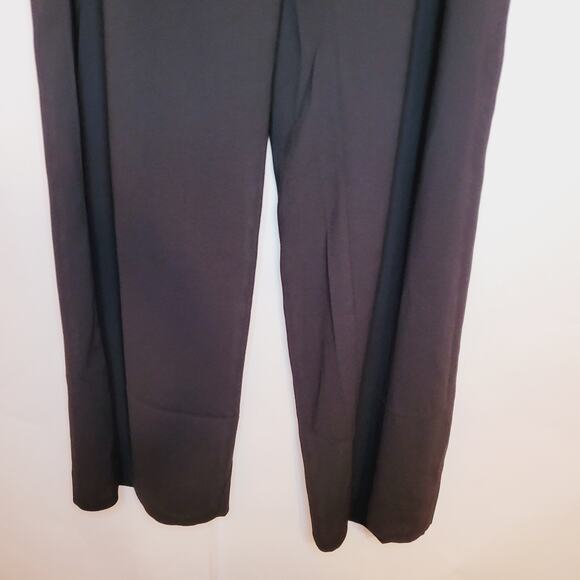 H&M black belted high waisted wide leg trouser pants - Picture 5 of 12